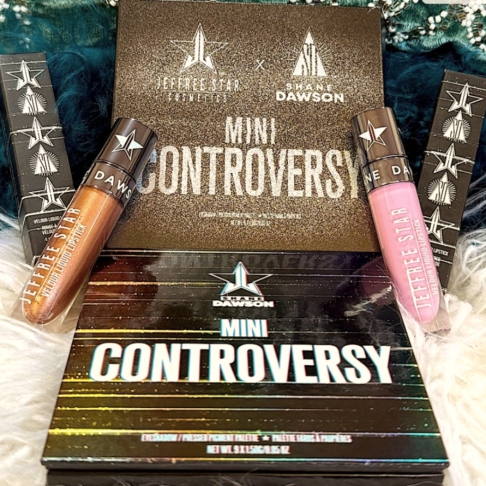 Jeffree Star Mini Controversy Palette with Lip Gloss Set 4pc